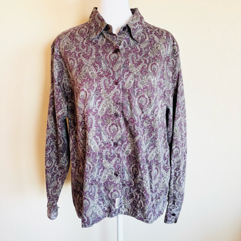 Vintage 1990’s Paisley Button Down Collard Shirt - Picture 10 of 10